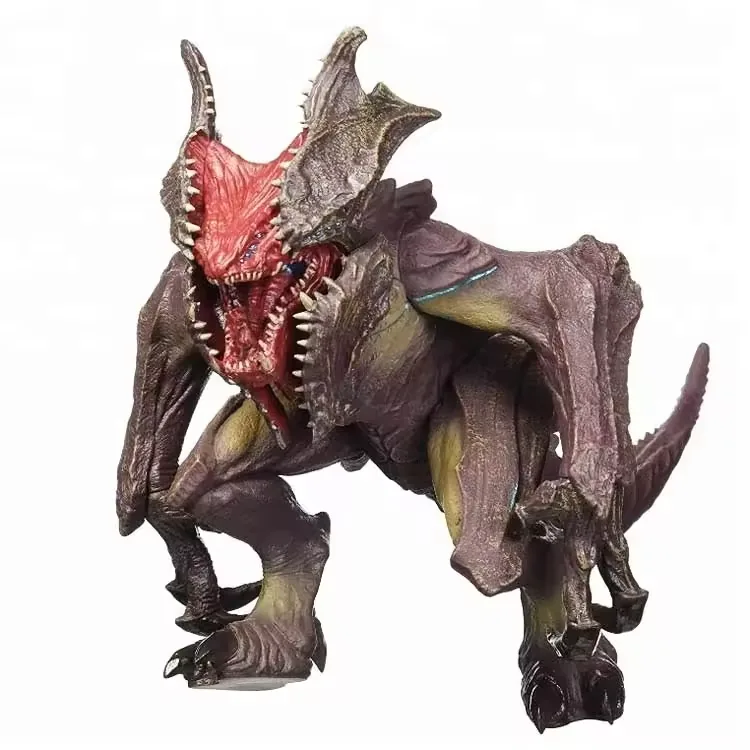 Custom articulated animal gladiator PVC figure toy shown in a hero display pose with oversized body proportions and battle-ready styling