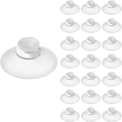 Clear suction cup accessory used as a soft molded plush add-on
