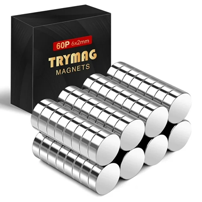 Stacked small cylinder magnets used as a plush accessory concept example