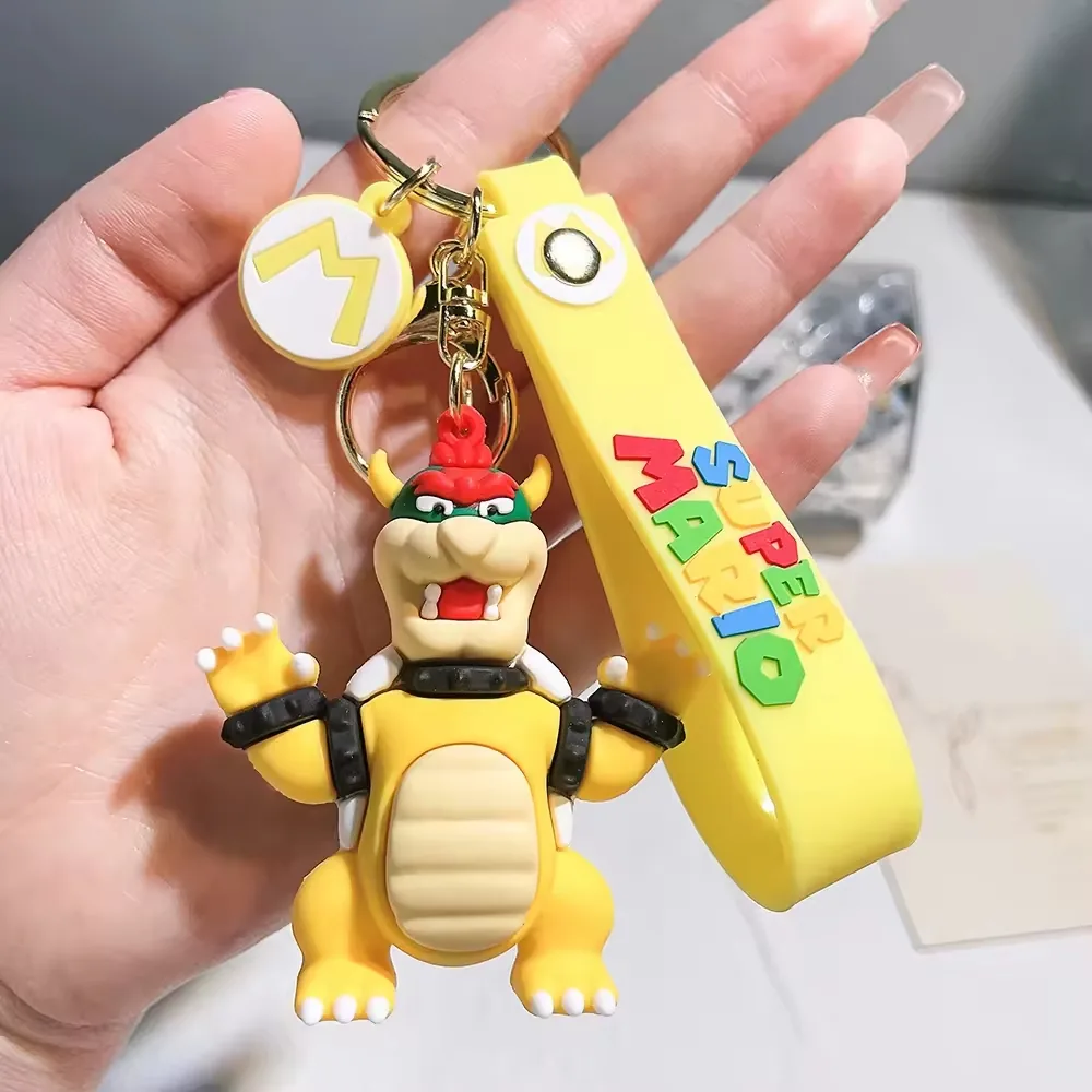 Additional Super Mario Bros PVC keychain character with 3D molded cartoon styling and hanging ring