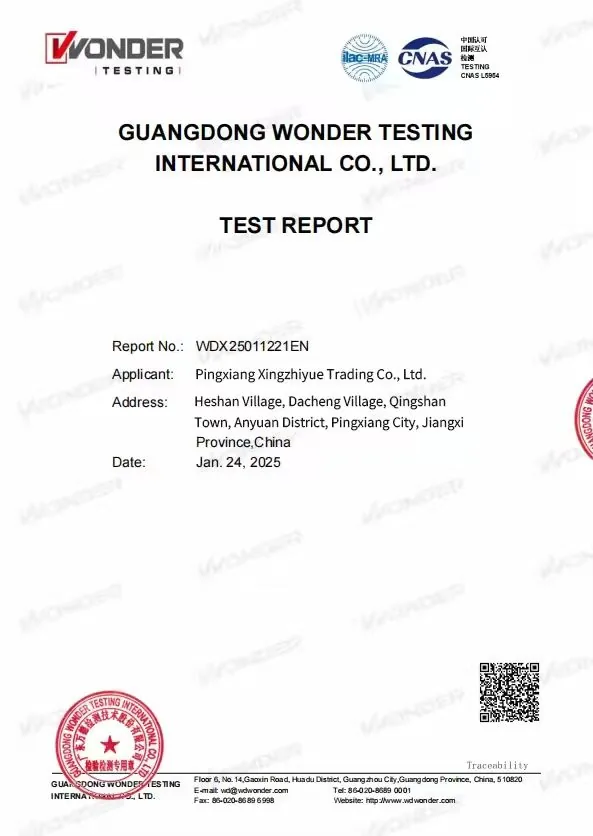 ASTM safety certification document for plush toy compliance testing