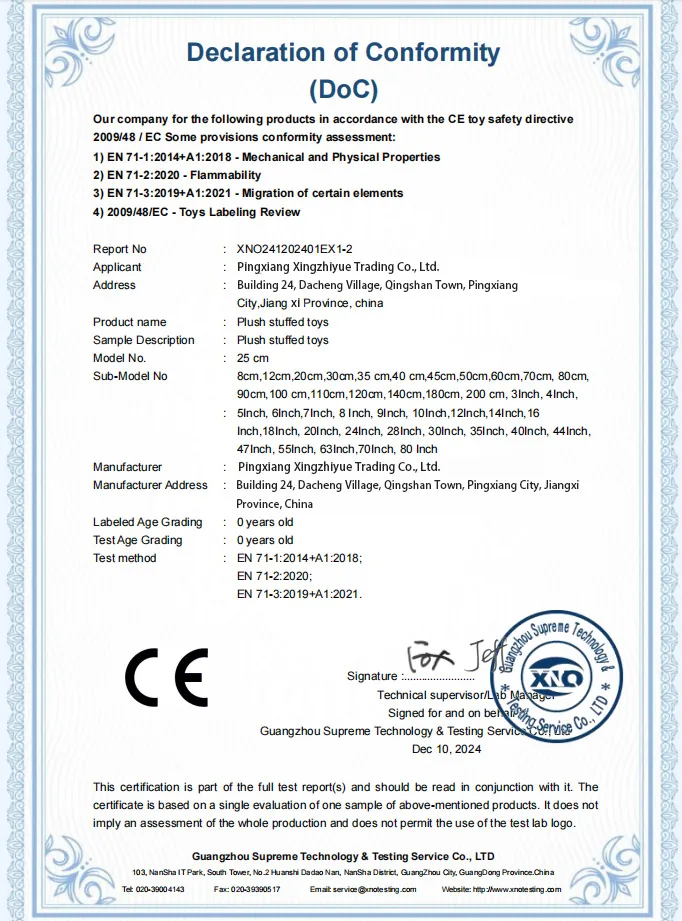 Declaration of Conformity (DoC)